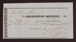 The Charleston Mercury subscription receipt